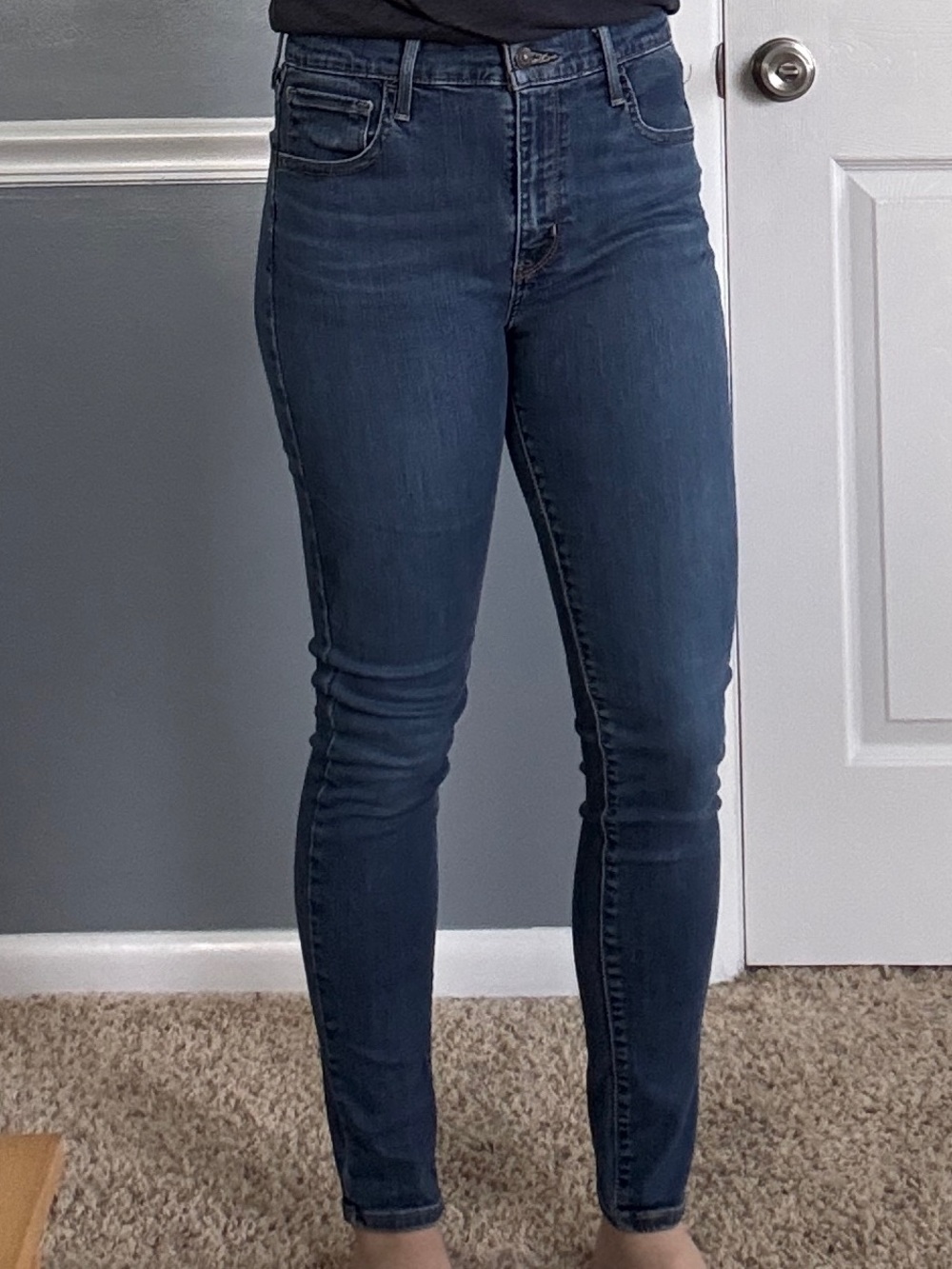 Levi's Dark Blue High-Rise Super Skinny Jeans